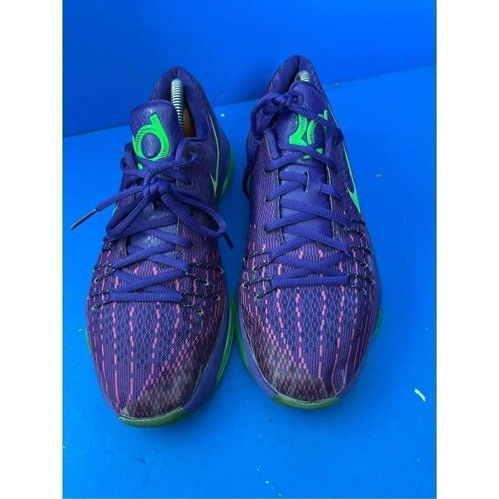 Nike KD 8 (GS) "Suit" Youth Purple/Green Basketball Shoes Size 7Y / 768867-535